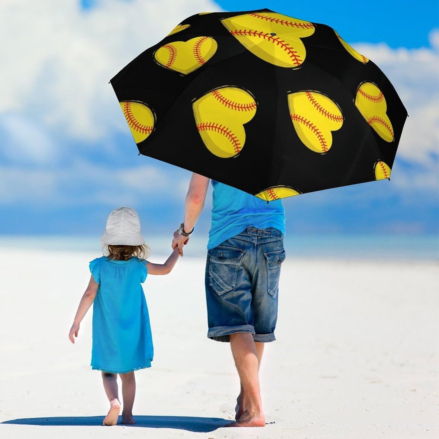 Folding Umbrella Auto Open Close 3 Fold Travel Umbrella Purple Cartoon Animal Windproof Sun Protection Compact Portable for Rain UV Defense