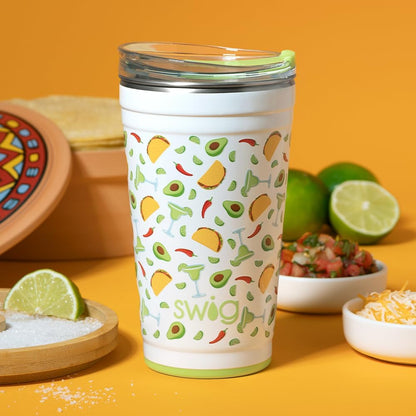 32oz Insulated Tumbler with Lid, Lemon Meringue | Triple Insulated Stainless Steel - Lid Included - Keeps Drinks Cold or Hot - Cup Holder Friendly - Dishwasher Safe