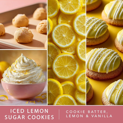 Iced Lemon Sugar Cookies Scented Wax Melts 10oz (24 Cubes) | Cookie Batter, Lemon, & Vanilla Long Lasting Fragrance Melts for Scented Wax Warmers
