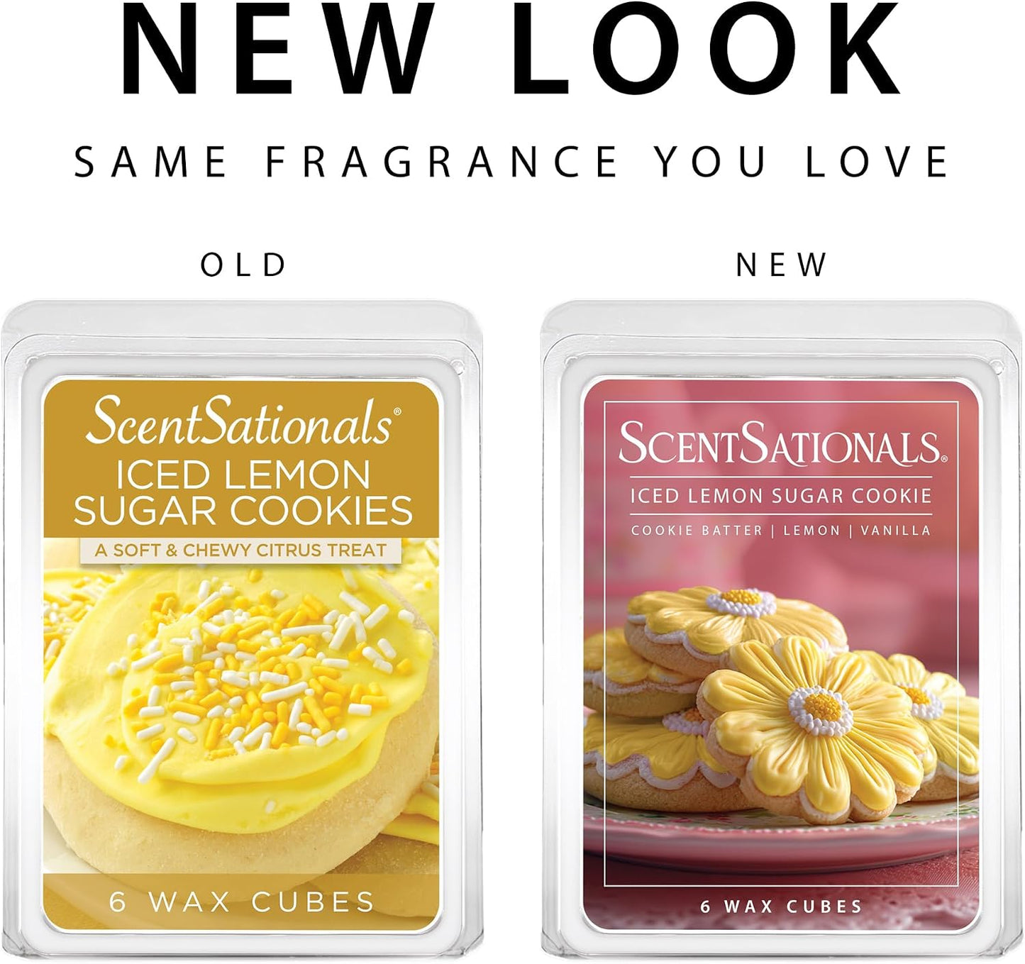 Iced Lemon Sugar Cookies Scented Wax Melts 10oz (24 Cubes) | Cookie Batter, Lemon, & Vanilla Long Lasting Fragrance Melts for Scented Wax Warmers