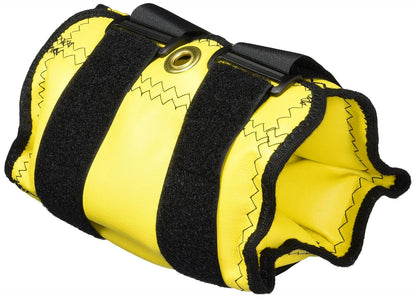 44064 Cuff Weight, 7 lb, Yellow, 2 Velcro Strap & D-Ring Closure, Grommet for Easy Hanging, Lead Free Steel Ankle & Wrist Weights, For Strength Building & Injury Rehab, Sold Individually