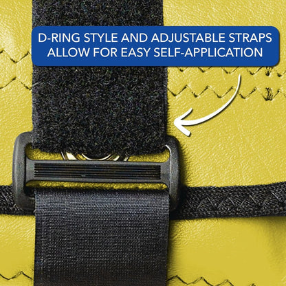 44064 Cuff Weight, 7 lb, Yellow, 2 Velcro Strap & D-Ring Closure, Grommet for Easy Hanging, Lead Free Steel Ankle & Wrist Weights, For Strength Building & Injury Rehab, Sold Individually