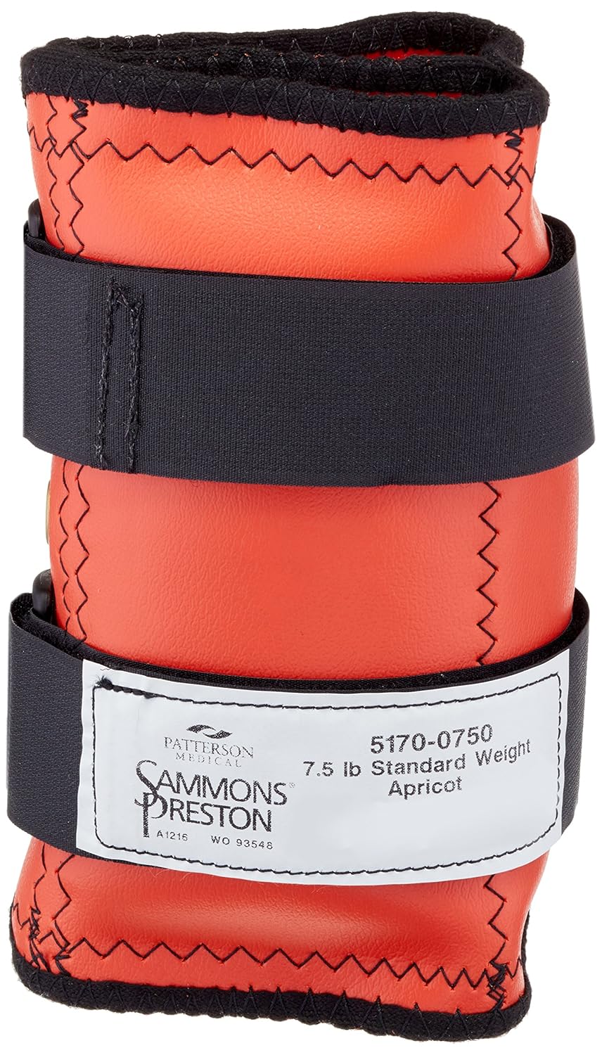 44064 Cuff Weight, 7 lb, Yellow, 2 Velcro Strap & D-Ring Closure, Grommet for Easy Hanging, Lead Free Steel Ankle & Wrist Weights, For Strength Building & Injury Rehab, Sold Individually
