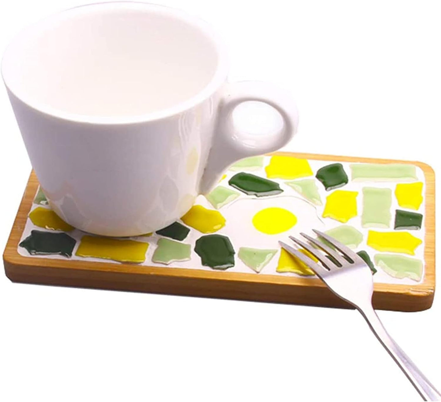 200g Ceramic Mosaic Tiles for Crafts,Irregular Stained Ceramic 0.2"x0.8" Porcelain Mosaic Tiles for Home Decoration (Yellow)