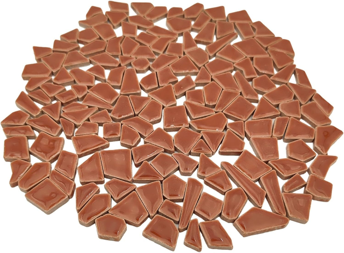 200g Ceramic Mosaic Tiles for Crafts,Irregular Stained Ceramic 0.2"x0.8" Porcelain Mosaic Tiles for Home Decoration (Yellow)