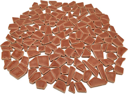 200g Ceramic Mosaic Tiles for Crafts,Irregular Stained Ceramic 0.2"x0.8" Porcelain Mosaic Tiles for Home Decoration (Yellow)
