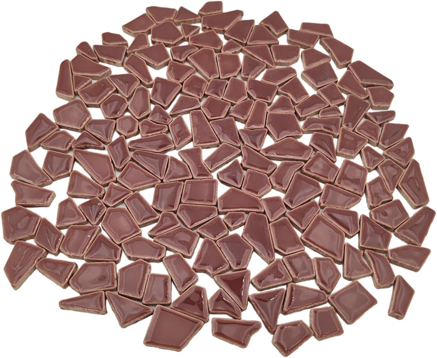 200g Ceramic Mosaic Tiles for Crafts,Irregular Stained Ceramic 0.2"x0.8" Porcelain Mosaic Tiles for Home Decoration (Yellow)