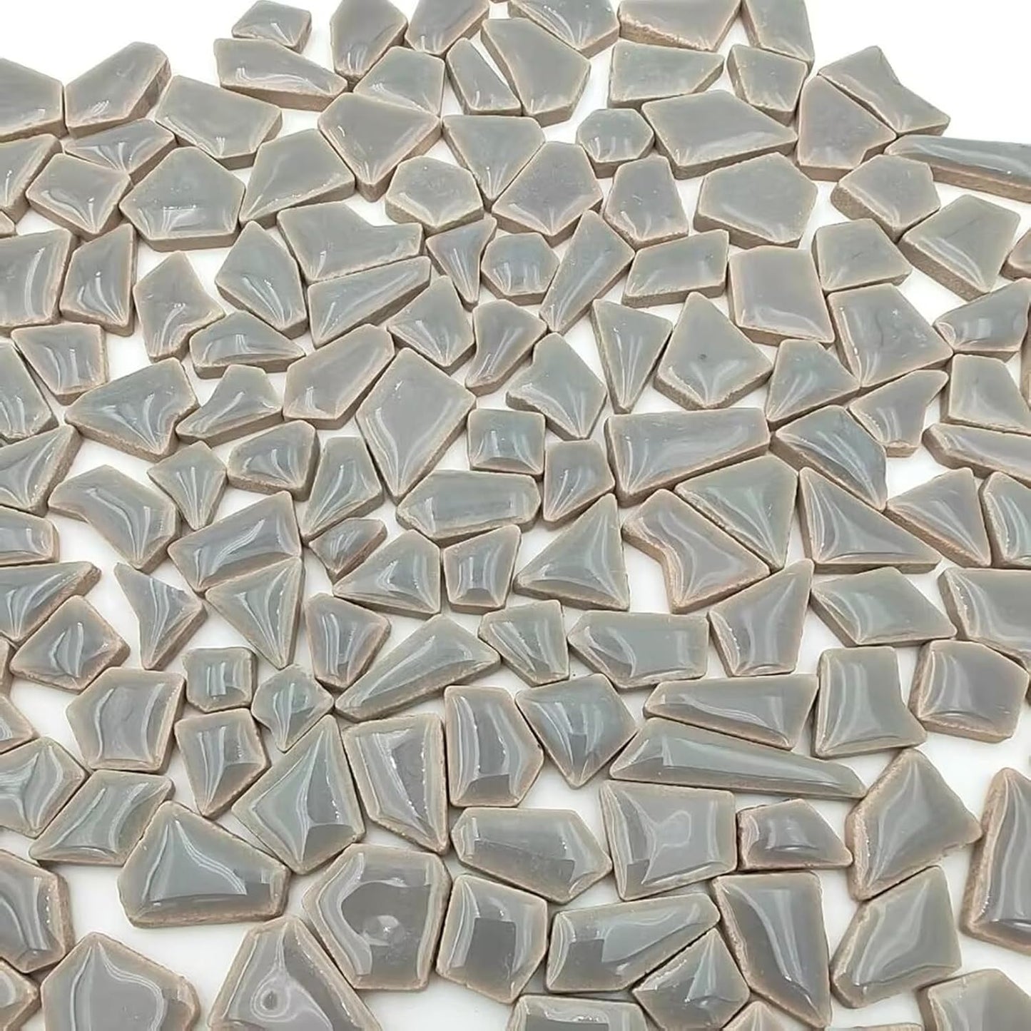 200g Ceramic Mosaic Tiles for Crafts,Irregular Stained Ceramic 0.2"x0.8" Porcelain Mosaic Tiles for Home Decoration (Yellow)
