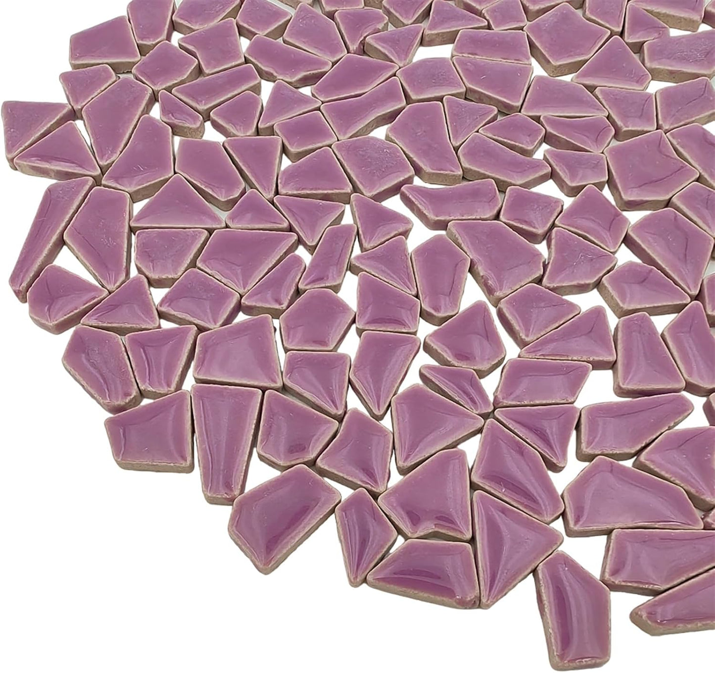 200g Ceramic Mosaic Tiles for Crafts,Irregular Stained Ceramic 0.2"x0.8" Porcelain Mosaic Tiles for Home Decoration (Yellow)