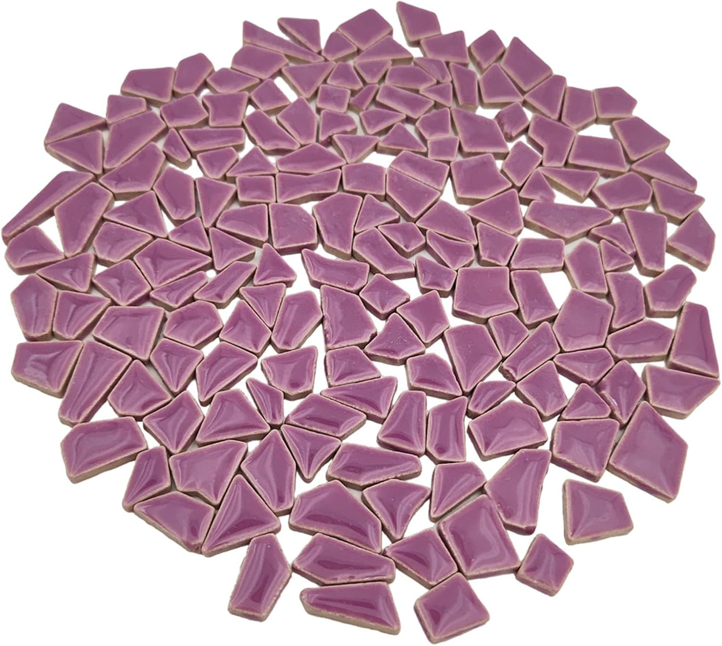 200g Ceramic Mosaic Tiles for Crafts,Irregular Stained Ceramic 0.2"x0.8" Porcelain Mosaic Tiles for Home Decoration (Yellow)