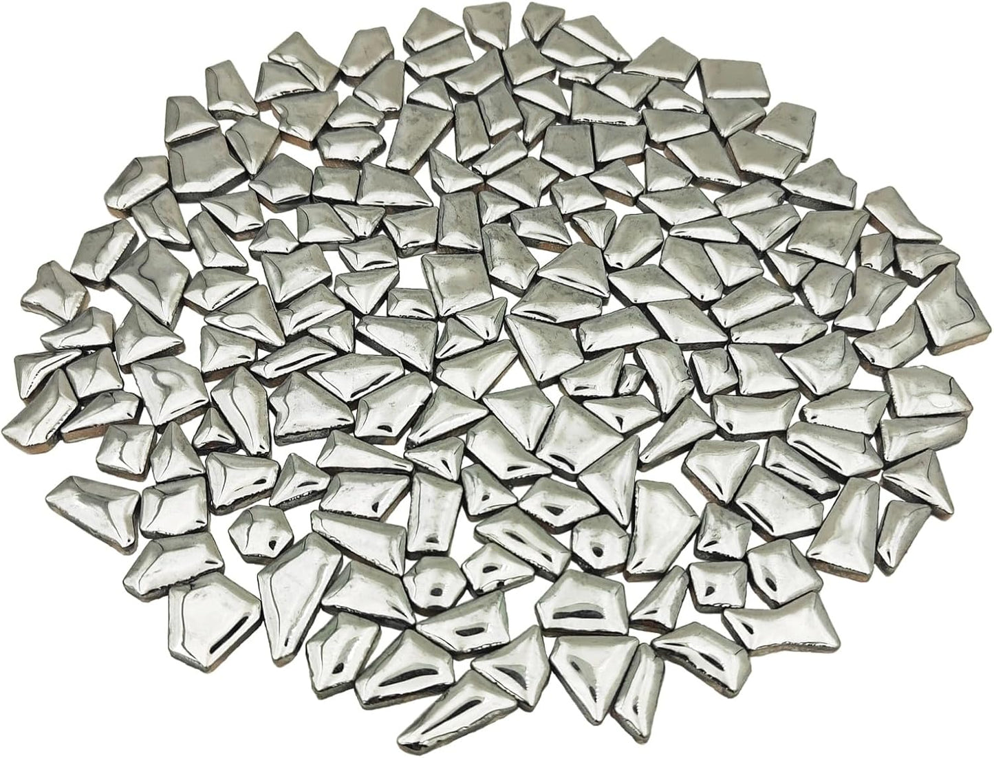 200g Ceramic Mosaic Tiles for Crafts,Irregular Stained Ceramic 0.2"x0.8" Porcelain Mosaic Tiles for Home Decoration (Yellow)