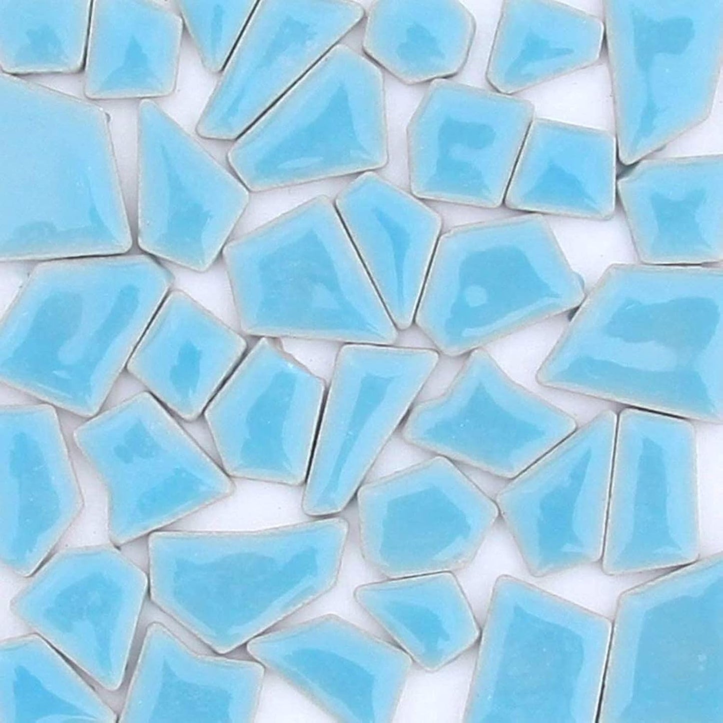 200g Ceramic Mosaic Tiles for Crafts,Irregular Stained Ceramic 0.2"x0.8" Porcelain Mosaic Tiles for Home Decoration (Yellow)