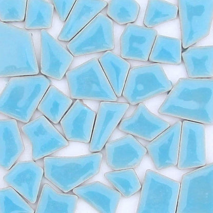 200g Ceramic Mosaic Tiles for Crafts,Irregular Stained Ceramic 0.2"x0.8" Porcelain Mosaic Tiles for Home Decoration (Yellow)