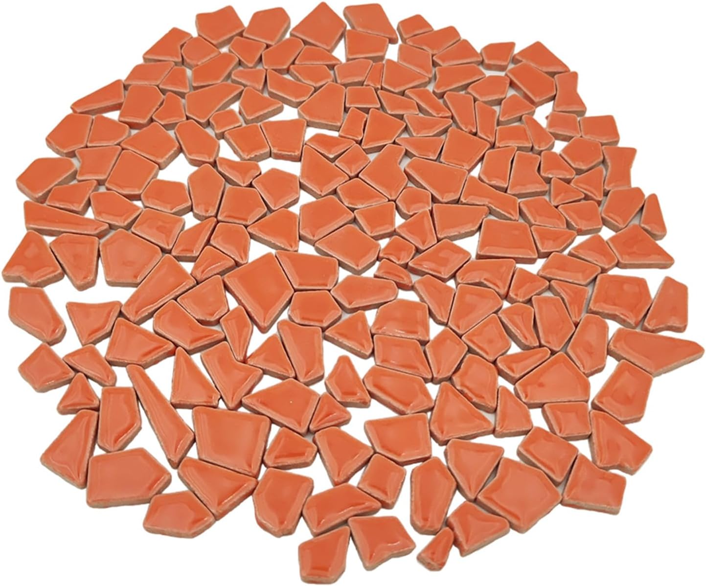 200g Ceramic Mosaic Tiles for Crafts,Irregular Stained Ceramic 0.2"x0.8" Porcelain Mosaic Tiles for Home Decoration (Yellow)