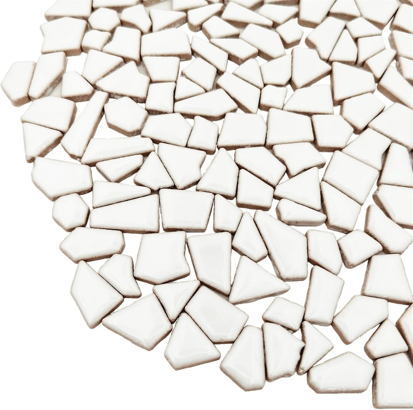 200g Ceramic Mosaic Tiles for Crafts,Irregular Stained Ceramic 0.2"x0.8" Porcelain Mosaic Tiles for Home Decoration (Yellow)