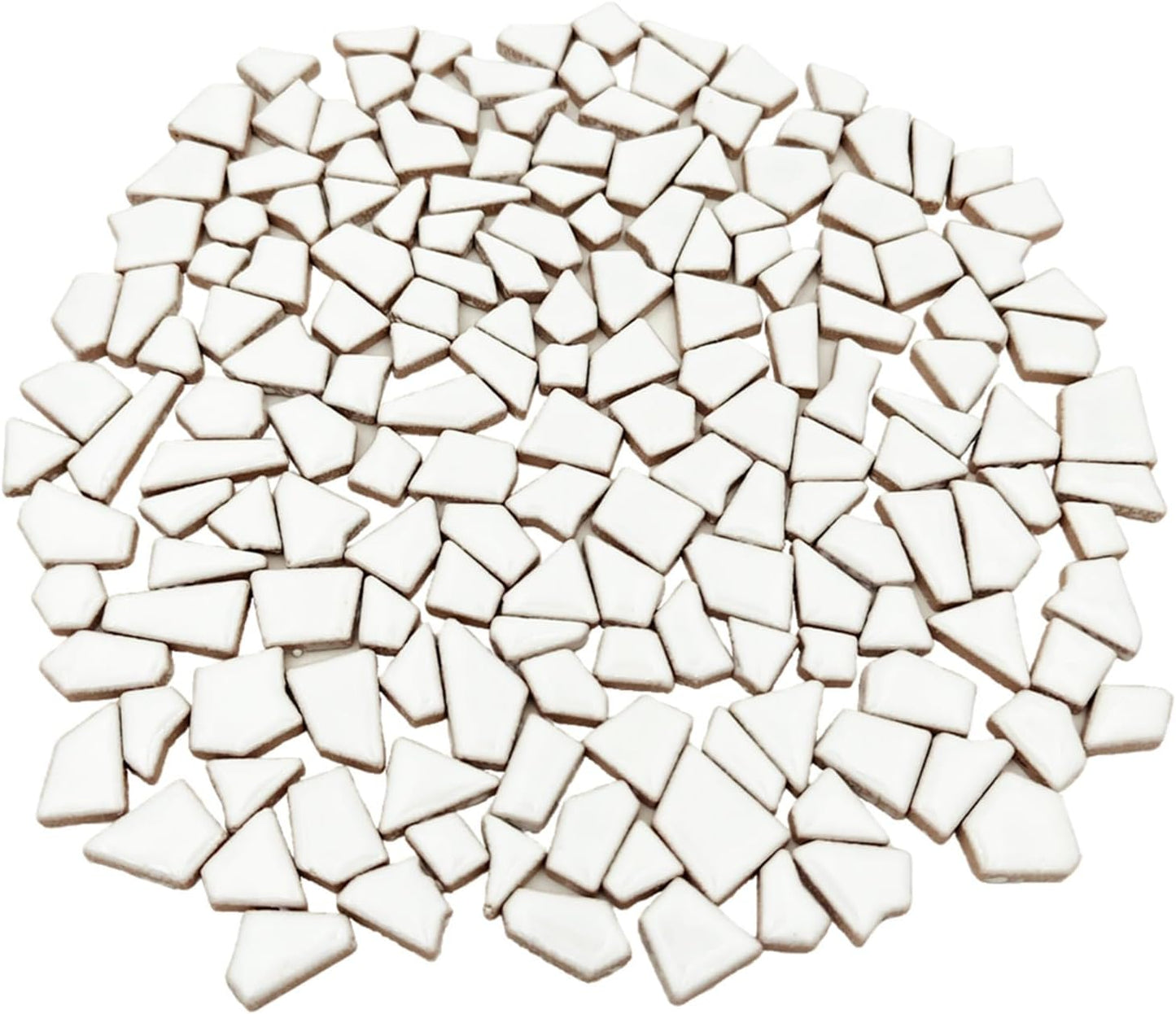 200g Ceramic Mosaic Tiles for Crafts,Irregular Stained Ceramic 0.2"x0.8" Porcelain Mosaic Tiles for Home Decoration (Yellow)