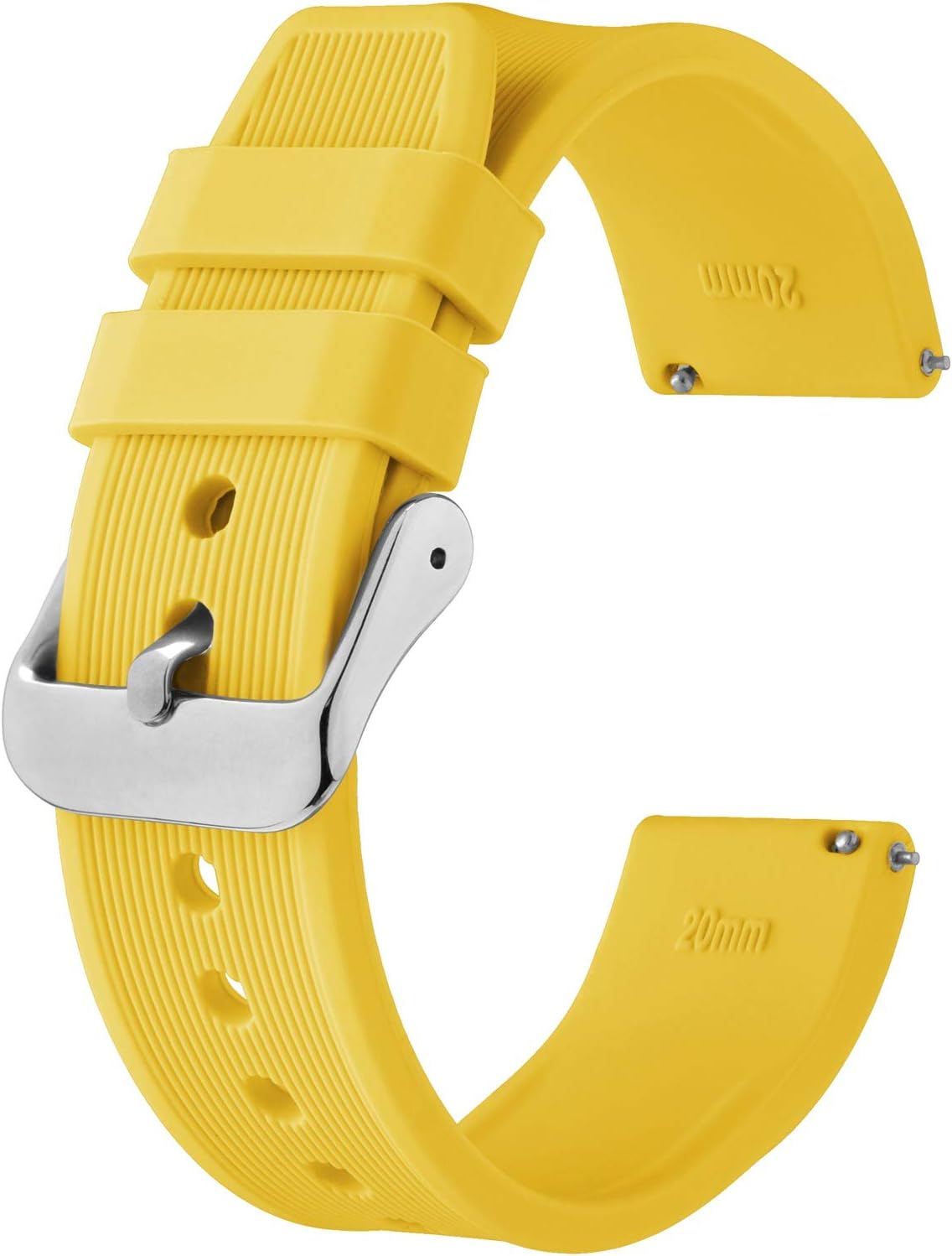 Sport Silicone Watch Band 18mm 20mm 22mm 24mm, Quick Release Rubber Replacement Band for Men Women Bracelet
