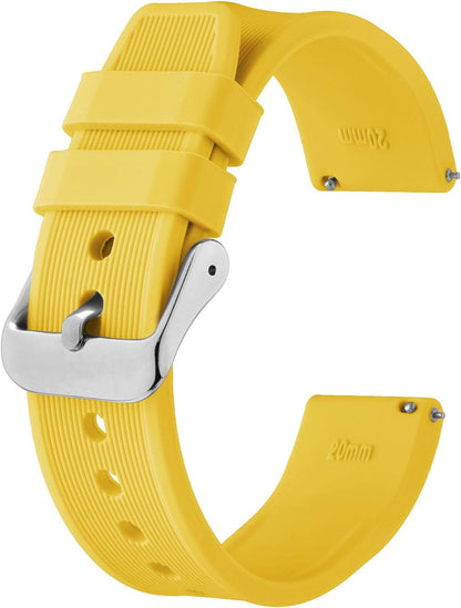 Sport Silicone Watch Band 18mm 20mm 22mm 24mm, Quick Release Rubber Replacement Band for Men Women Bracelet