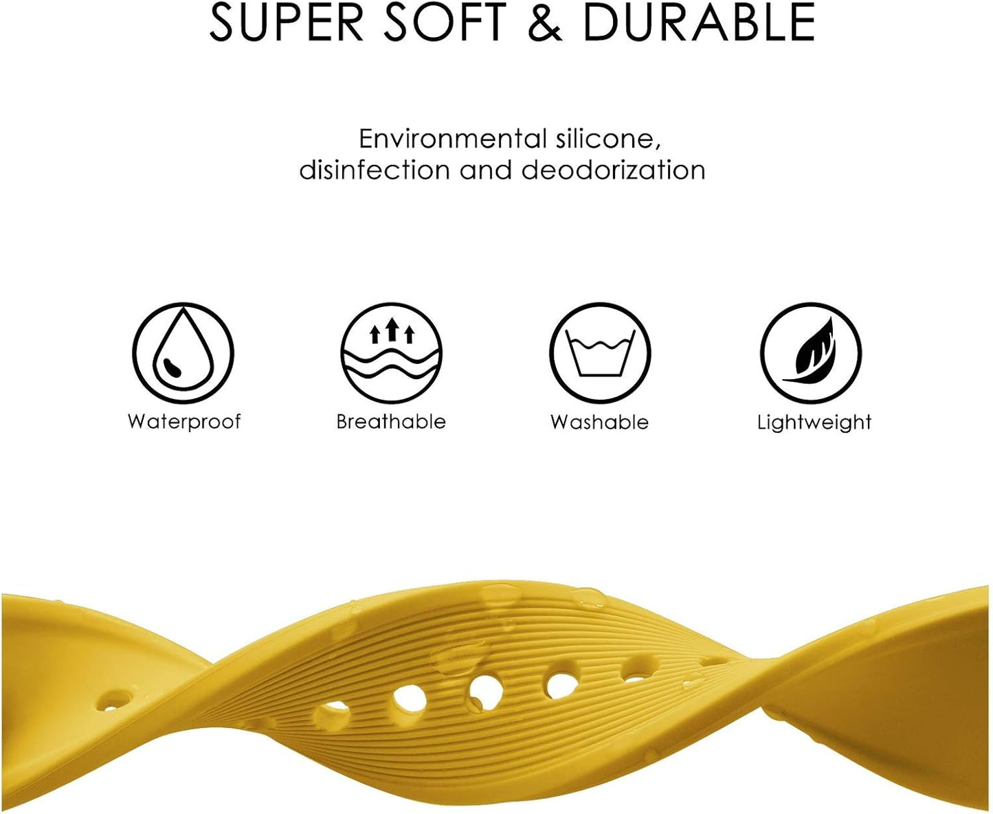 Sport Silicone Watch Band 18mm 20mm 22mm 24mm, Quick Release Rubber Replacement Band for Men Women Bracelet