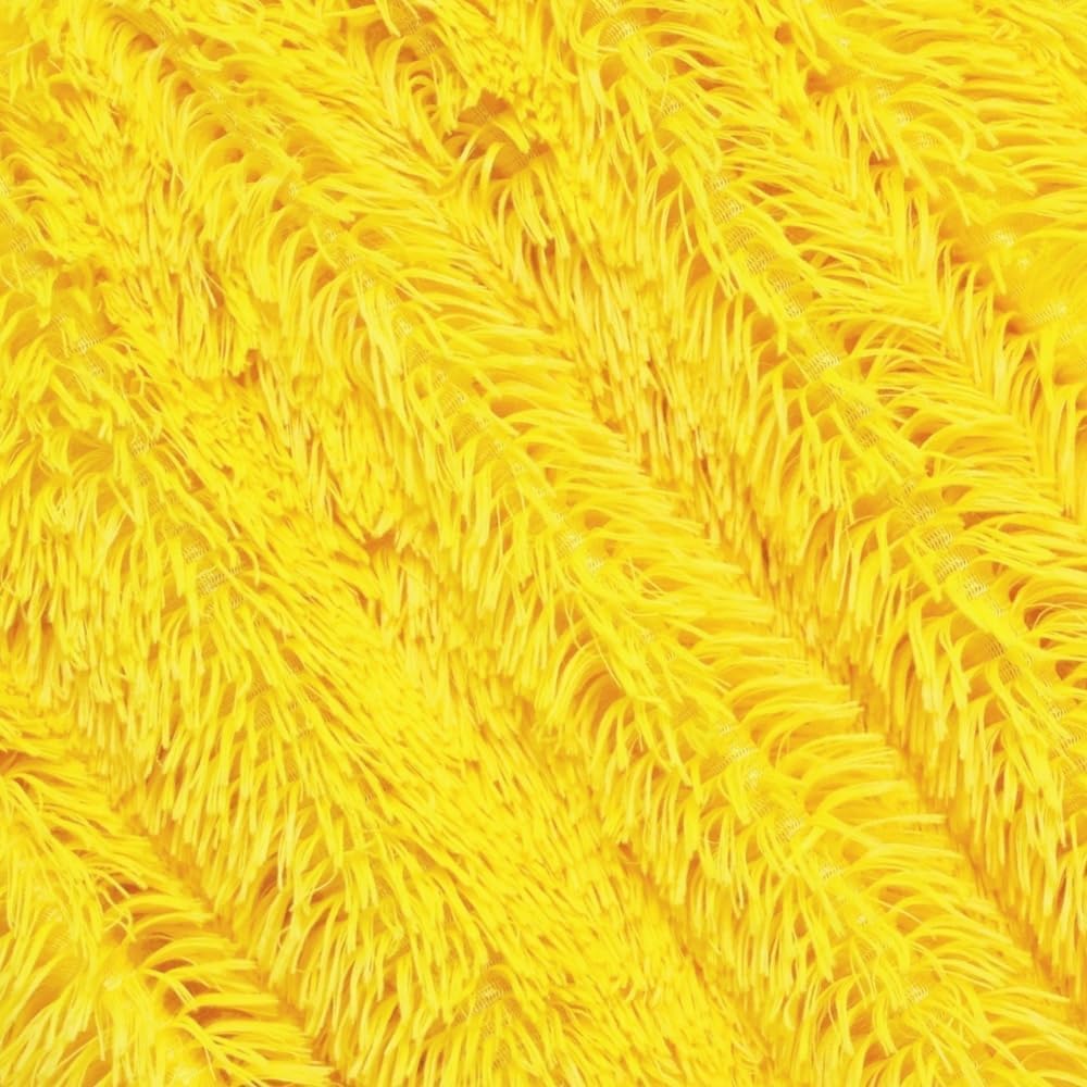 Luxury Shaggy Throw Blanket, Long Pile Plush, Bright Yellow, Soft Decorative Throw for Couch Bed,Gift for Women (63"x79",Bright Yellow)