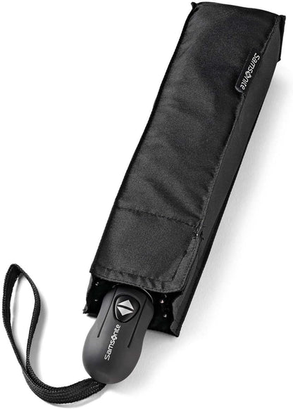 Compact Auto Open/Close Umbrella, Black, One Size