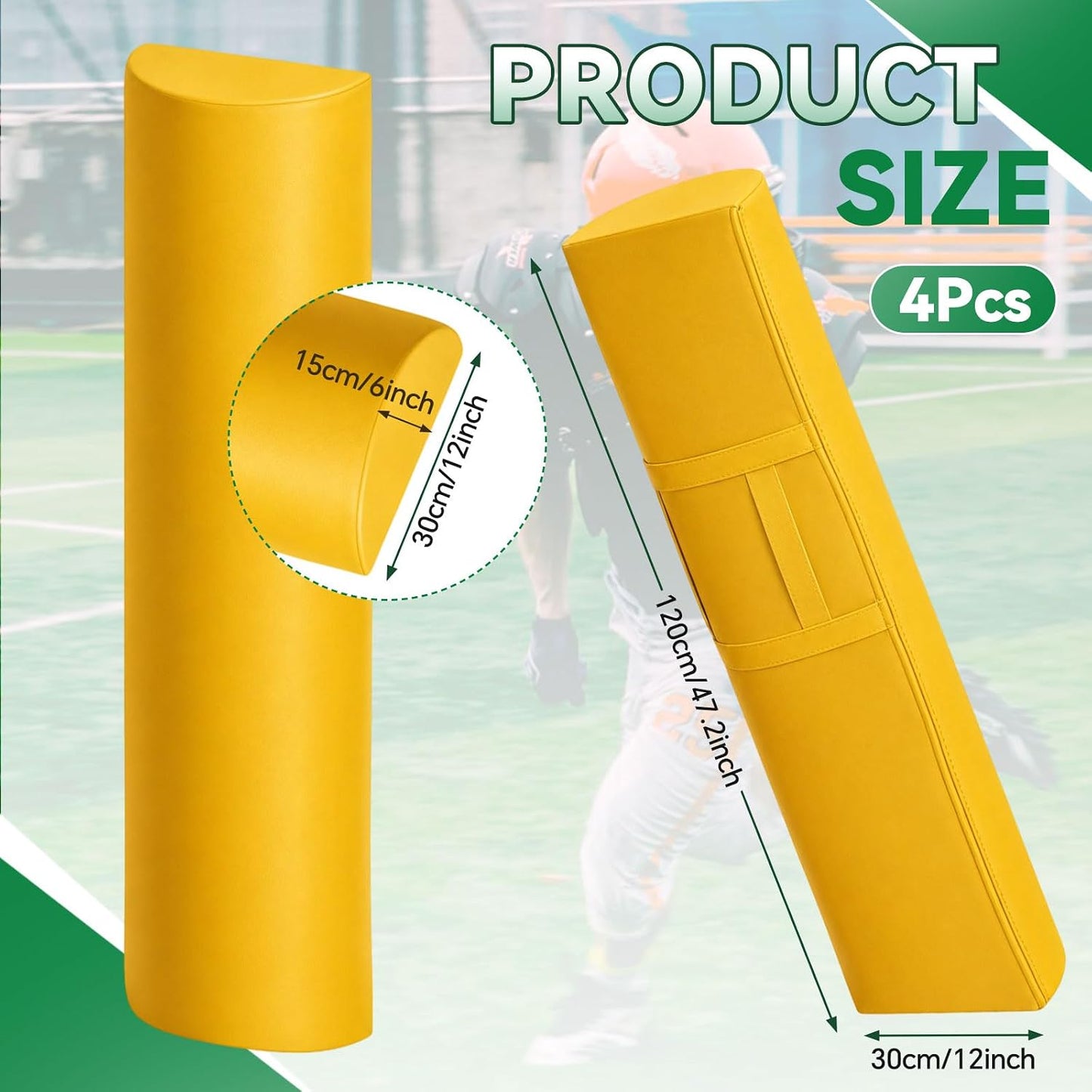 Football Step Over Dummy Inflatable PU Football Tackling Dummy with Heavy Duty Handles and Pump Athletic Agility Tackling Dummies Waterproof Training Equipment for Footwork Drills Sports Practice