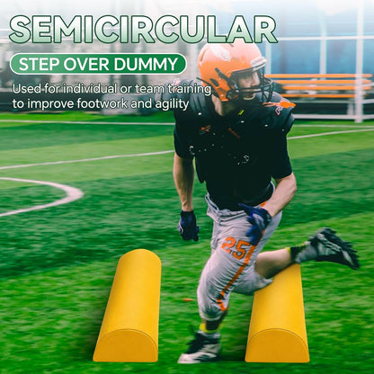 Football Step Over Dummy Inflatable PU Football Tackling Dummy with Heavy Duty Handles and Pump Athletic Agility Tackling Dummies Waterproof Training Equipment for Footwork Drills Sports Practice