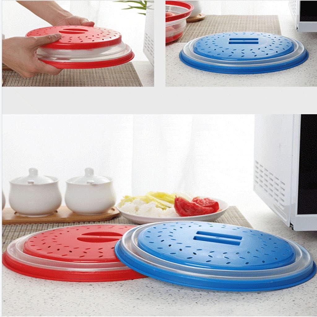 Collapsible Microwave Splatter Cover, Dishwasher-safe, Microwave Plate Cover With Steam Vent，BPA-Free Silicone & Plastic (12.3 IN,Yellow-green)