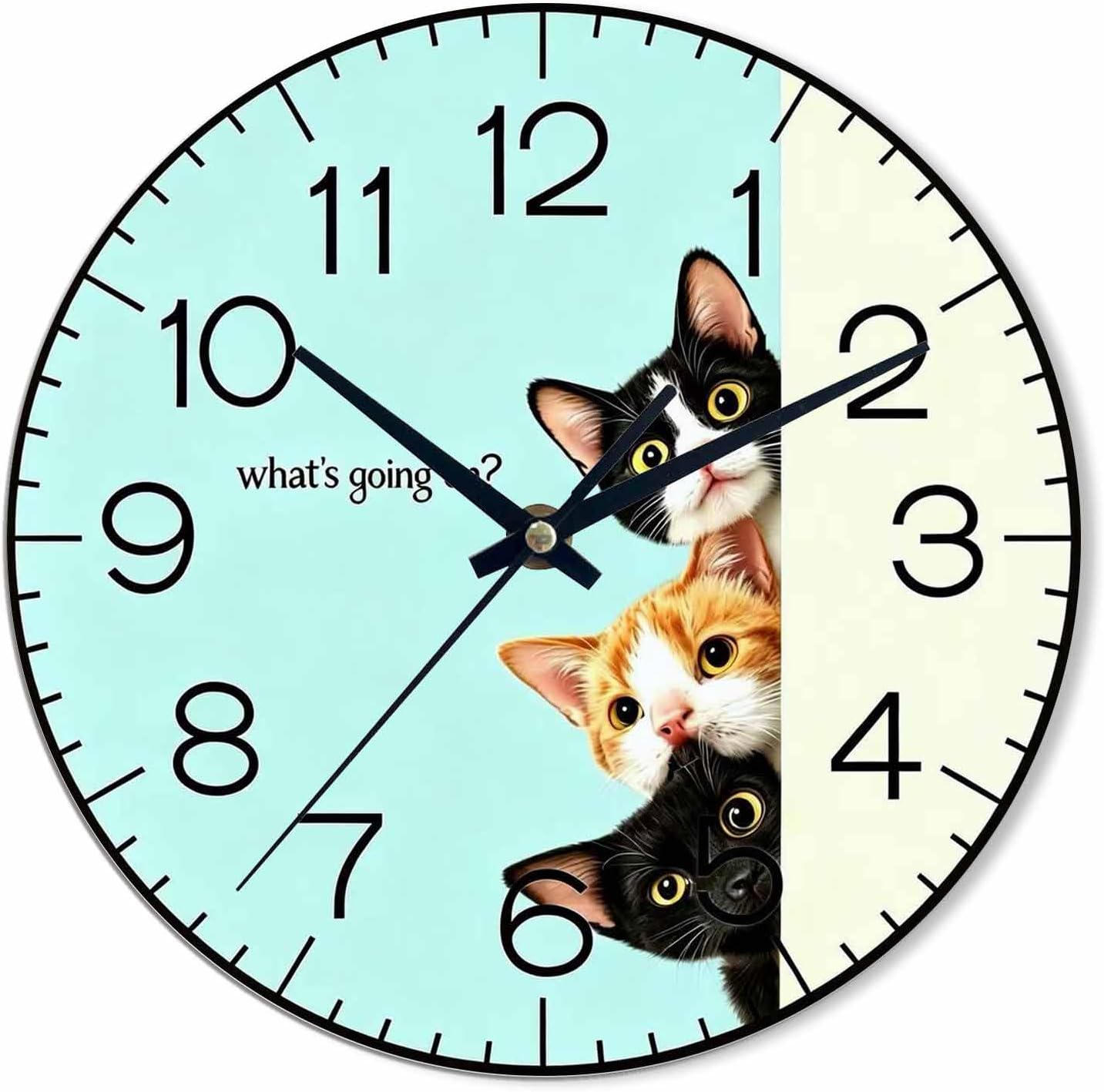 Lemon Wall Clock Yellow-Green Lemon Leaves Battery Powered Wall Clock Silent Non Ticking 10 Inch for Living Room, Kitchen, Home,Bathroom, Bedroom - Colors B