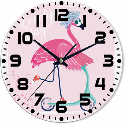 Lemon Wall Clock Yellow-Green Lemon Leaves Battery Powered Wall Clock Silent Non Ticking 10 Inch for Living Room, Kitchen, Home,Bathroom, Bedroom - Colors B