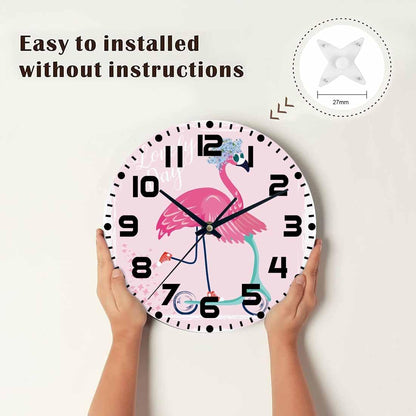 Lemon Wall Clock Yellow-Green Lemon Leaves Battery Powered Wall Clock Silent Non Ticking 10 Inch for Living Room, Kitchen, Home,Bathroom, Bedroom - Colors B