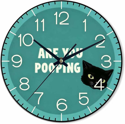 Lemon Wall Clock Yellow-Green Lemon Leaves Battery Powered Wall Clock Silent Non Ticking 10 Inch for Living Room, Kitchen, Home,Bathroom, Bedroom - Colors B