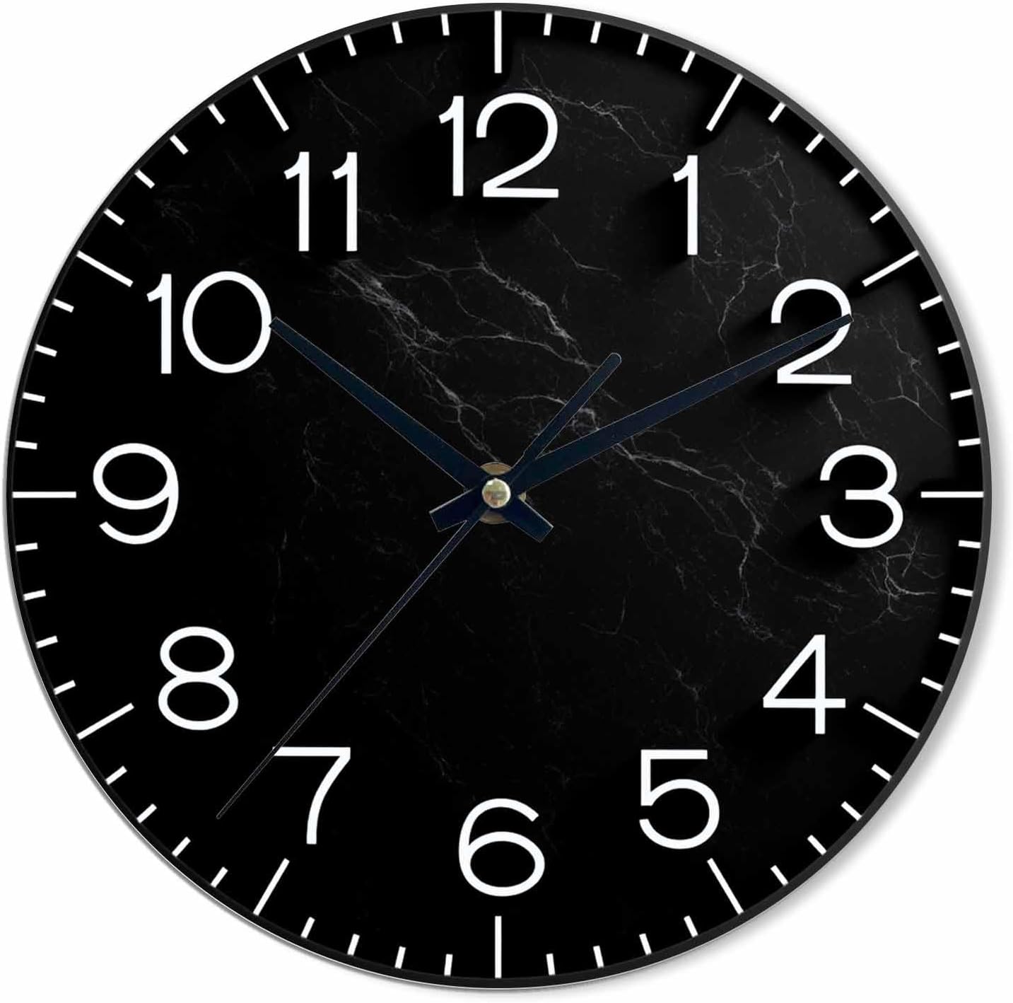 Lemon Wall Clock Yellow-Green Lemon Leaves Battery Powered Wall Clock Silent Non Ticking 10 Inch for Living Room, Kitchen, Home,Bathroom, Bedroom - Colors B