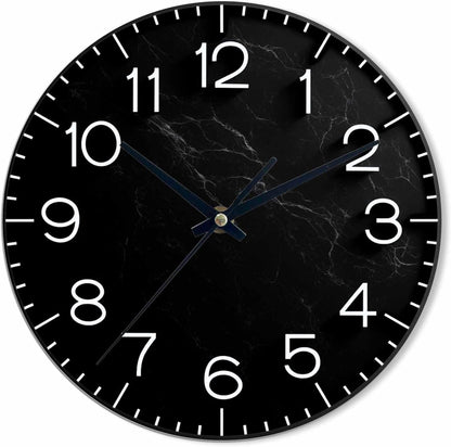 Lemon Wall Clock Yellow-Green Lemon Leaves Battery Powered Wall Clock Silent Non Ticking 10 Inch for Living Room, Kitchen, Home,Bathroom, Bedroom - Colors B