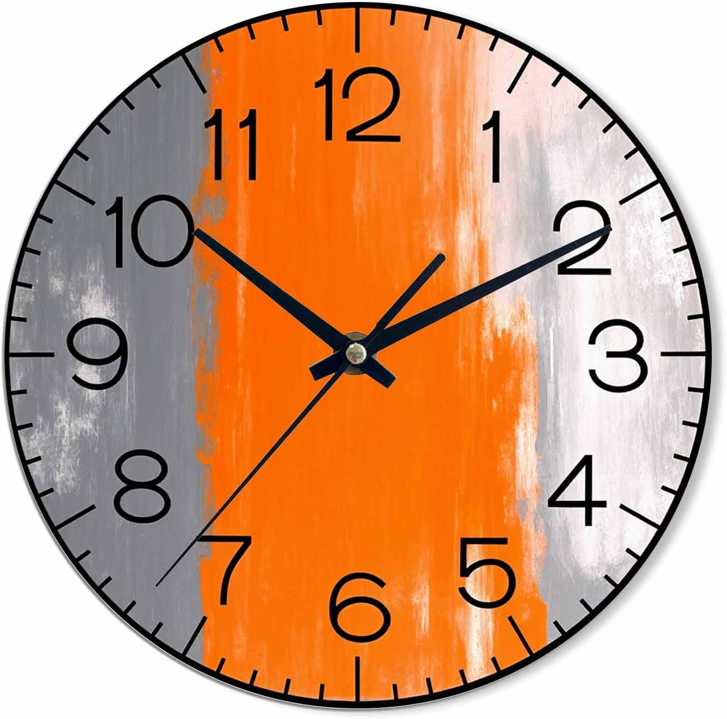 Lemon Wall Clock Yellow-Green Lemon Leaves Battery Powered Wall Clock Silent Non Ticking 10 Inch for Living Room, Kitchen, Home,Bathroom, Bedroom - Colors B