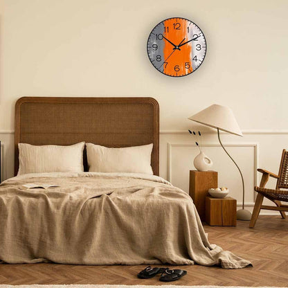Lemon Wall Clock Yellow-Green Lemon Leaves Battery Powered Wall Clock Silent Non Ticking 10 Inch for Living Room, Kitchen, Home,Bathroom, Bedroom - Colors B