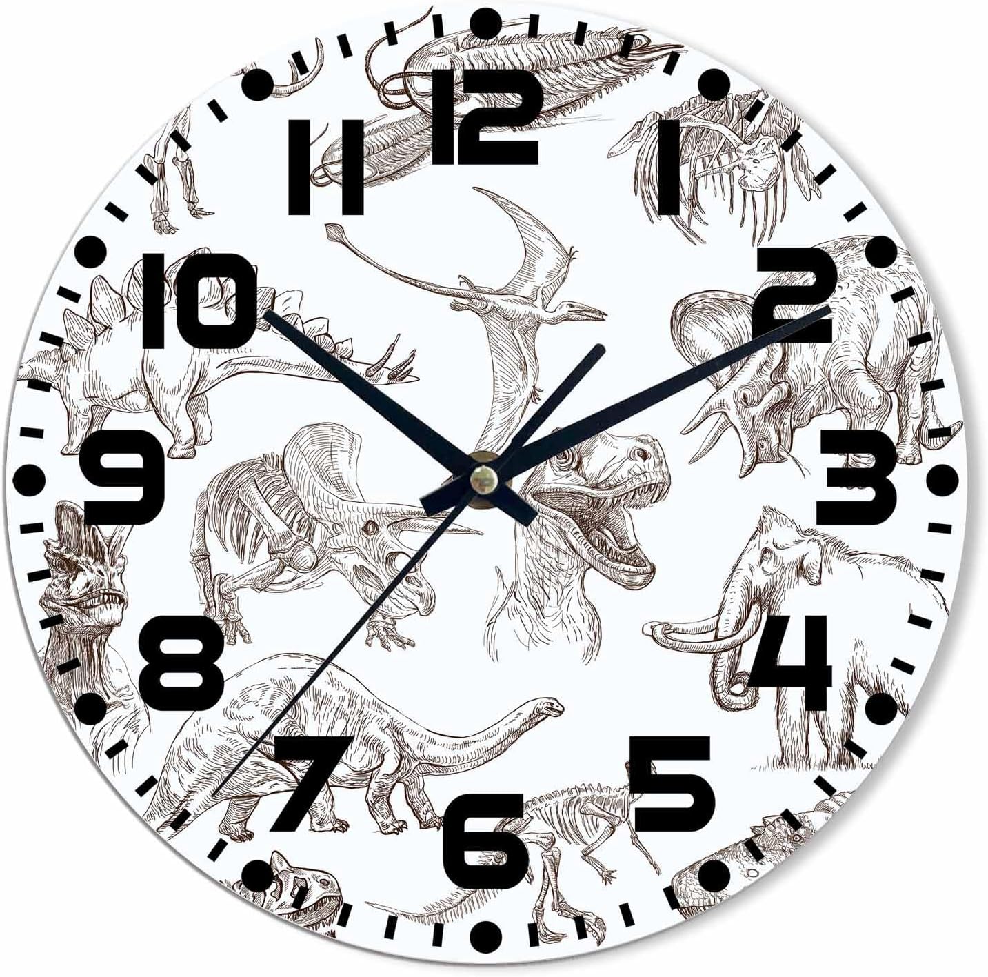 Lemon Wall Clock Yellow-Green Lemon Leaves Battery Powered Wall Clock Silent Non Ticking 10 Inch for Living Room, Kitchen, Home,Bathroom, Bedroom - Colors B