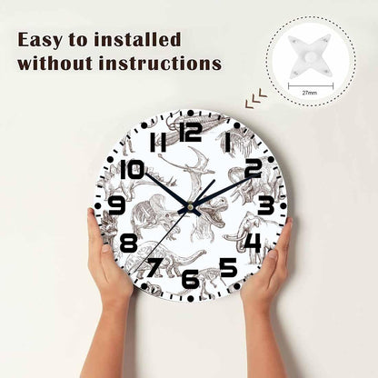 Lemon Wall Clock Yellow-Green Lemon Leaves Battery Powered Wall Clock Silent Non Ticking 10 Inch for Living Room, Kitchen, Home,Bathroom, Bedroom - Colors B