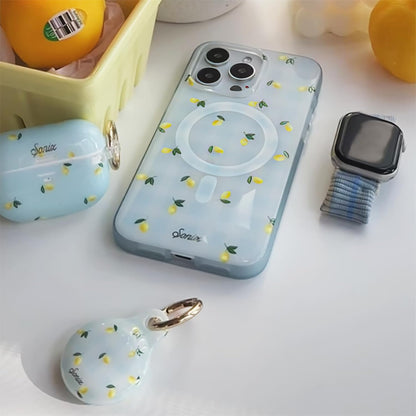 Phone Case for iPhone 16 Pro | Compatible with MagSafe | 10ft Drop Tested | Lemon Gingham