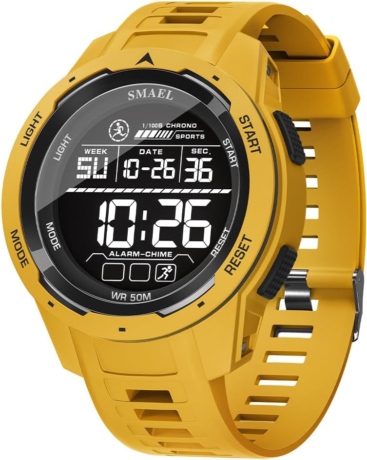 Men's Watches Sports Outdoor Waterproof Military Watch Date Multi Function Tactics LED 46mm Face Alarm Stopwatch for Men 8105