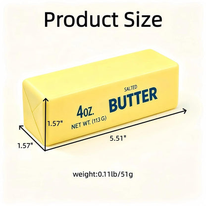 Butter Squishy, 5.5Inch Slow Rebound Butter Squeeze Stress Ball Fidget Toy | Squishy Butter Stick Shaped, Realistic Design, Stress Relief, Fidget Toy, Office Desk Decor, Party Favor(1pcs)