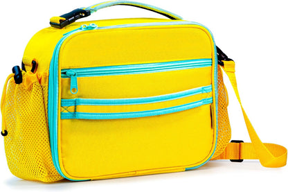 Kids Lunch Box, Yellow-3, Unisex, Polyester, With Insulation, Easy-clean, Multiple Carrying Options, Big Capacity, Lightweight, Quality Guaranteed