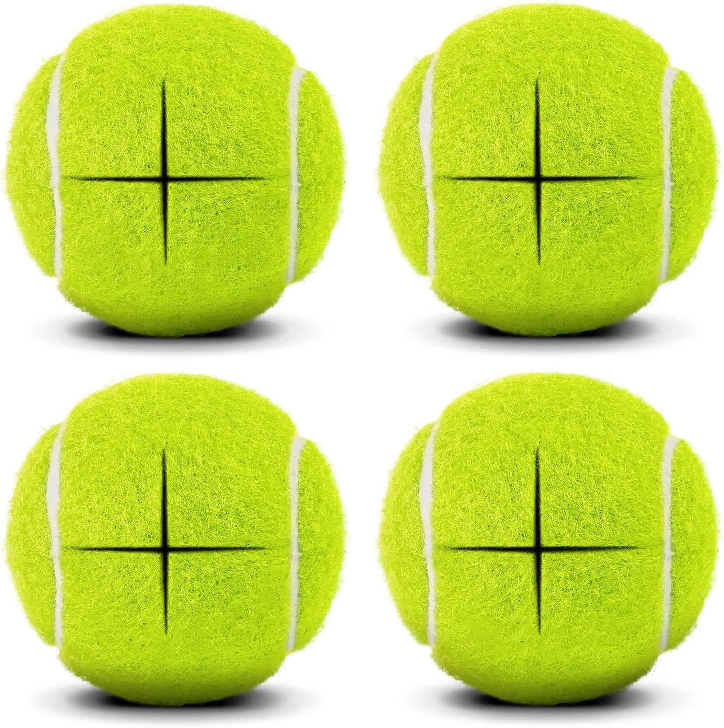 Precut Tennis Balls for Walkers, 4 PCS Heavy Duty Walker Accessories, Walker Tennis Balls Precut for Easy Installation, Universal Walker Glide Balls for Seniors, Furniture Legs & Floor Protection