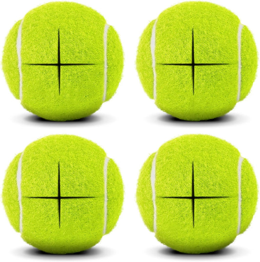 Precut Tennis Balls for Walkers, 4 PCS Heavy Duty Walker Accessories, Walker Tennis Balls Precut for Easy Installation, Universal Walker Glide Balls for Seniors, Furniture Legs & Floor Protection