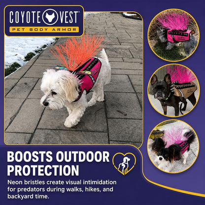 Coyotewhiskers Protective Nylon Dog Harness Bristles, Yellow | Nylon Bristles for or Spikevest Help Deter Coyotes, Aggressive Dogs and Birds of Prey Dog Accessory Made in USA