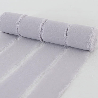 4 Rolls Silk Chiffon Ribbon, 1-1/2 Inch x 22yds, Cream Yellow Chiffon Ribbons, Handmade Fringe Silk Ribbon Frayed Edges for Gift Wrapping Bridal Bouquets Wedding Invitations Decoration Crafts