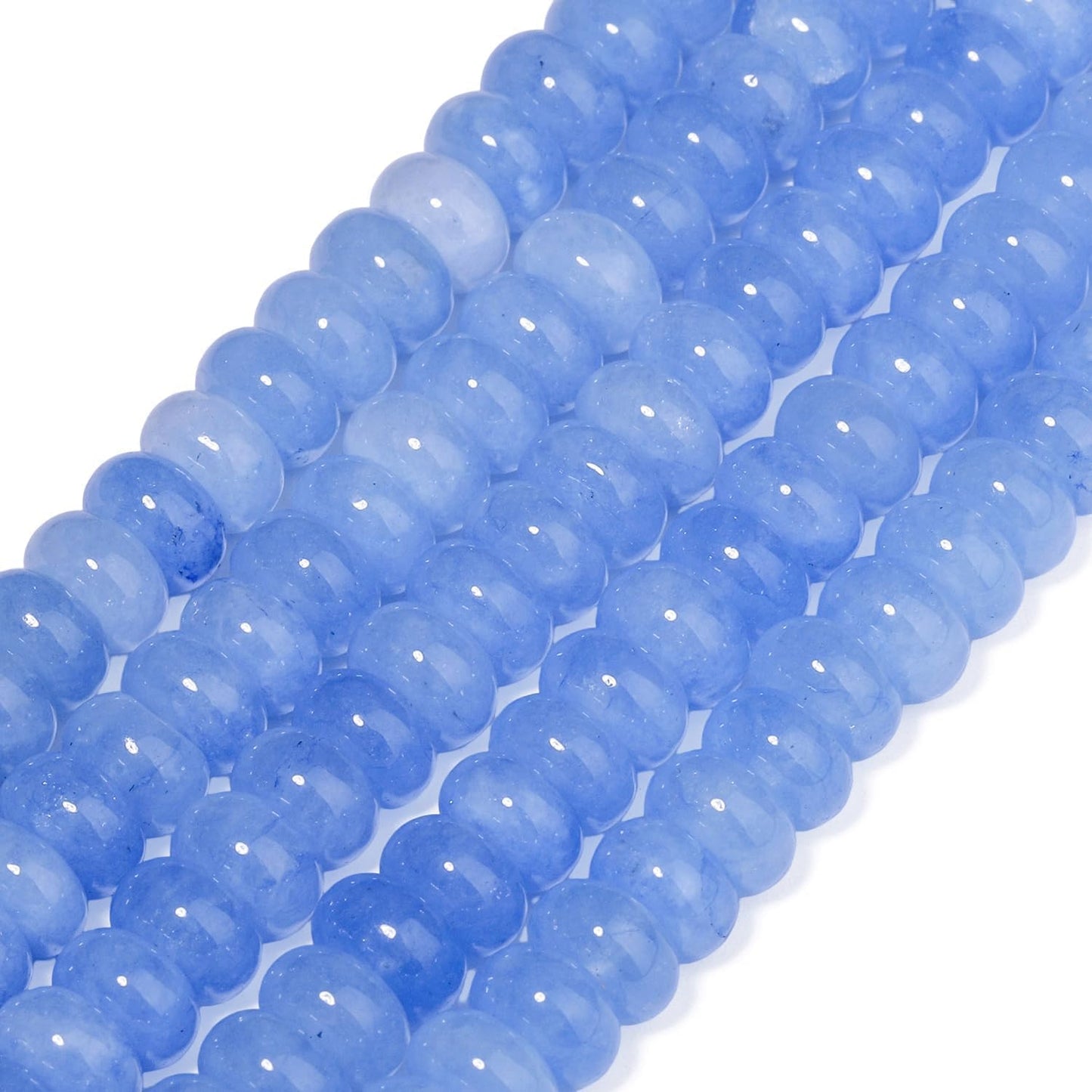 5x8mm Natural Green Lemon Jade Stone Rondelle Beads, 75PCS Spacer Round Loose Abacus Beads for Jewelry Making, Gemstone for Bracelet Necklace Earrings, Arts and Crafts - Colors D