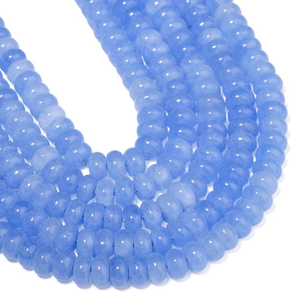 5x8mm Natural Green Lemon Jade Stone Rondelle Beads, 75PCS Spacer Round Loose Abacus Beads for Jewelry Making, Gemstone for Bracelet Necklace Earrings, Arts and Crafts - Colors D
