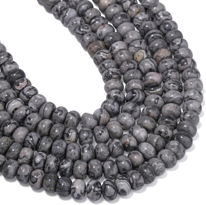 5x8mm Natural Green Lemon Jade Stone Rondelle Beads, 75PCS Spacer Round Loose Abacus Beads for Jewelry Making, Gemstone for Bracelet Necklace Earrings, Arts and Crafts - Colors D