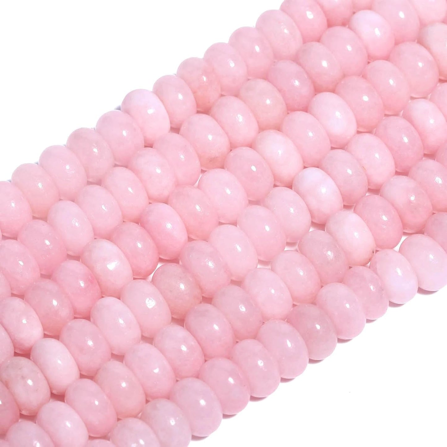 5x8mm Natural Green Lemon Jade Stone Rondelle Beads, 75PCS Spacer Round Loose Abacus Beads for Jewelry Making, Gemstone for Bracelet Necklace Earrings, Arts and Crafts - Colors D